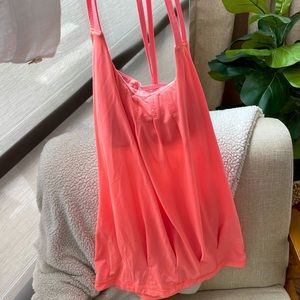 Lululemon yoga tank in coral